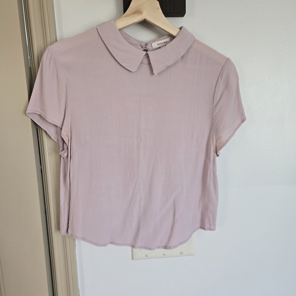 Sunday Best 'Patterson Blouse' Size L Violet/Lilac